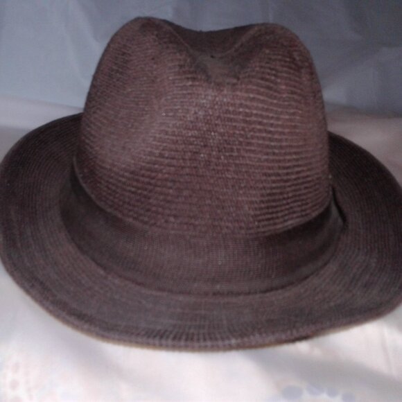 Mantles by Hudson's Bay Company brown polyester fedora size large - Picture 1 of 3